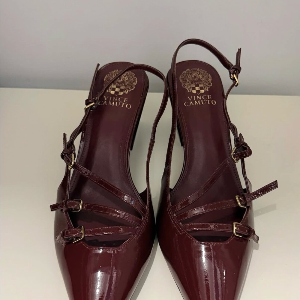 Vince Camuto Maroon Strappy Heels
